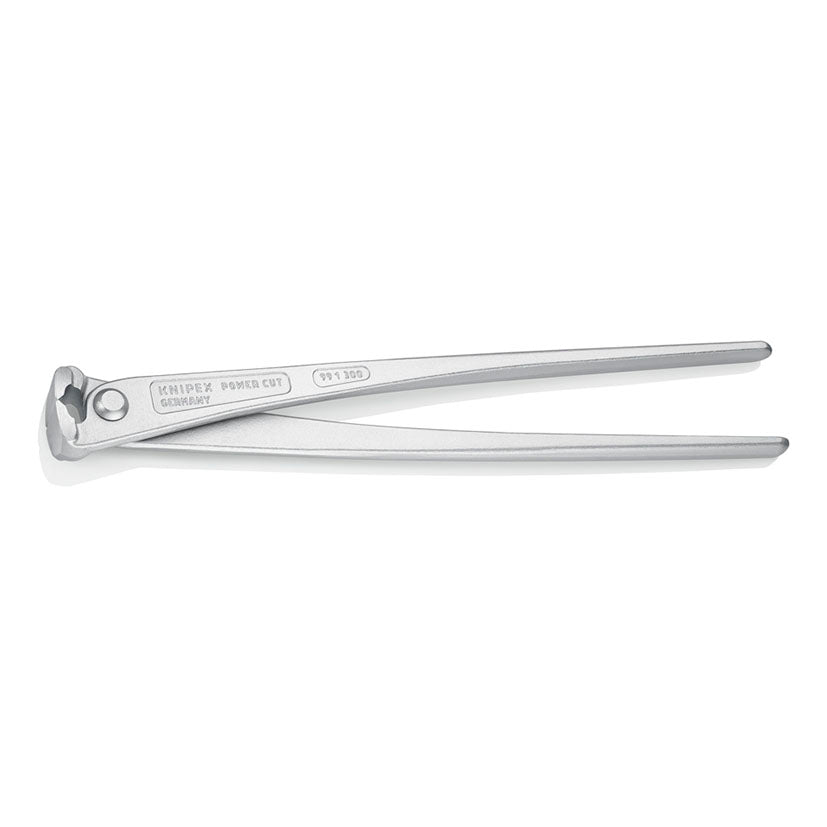 Tenaza rusa de fuerza KNIPEX 99 14 300 de 300mm en acero cincado brillante para ferralla y corte de alambre.