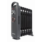 Radiador eléctrico compacto HABITEX serie E negro con elementos de calor metálicos