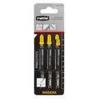 Blíster de 3 unidades de hojas de sierra de calar RATIO ProSeries RT144D Swiss Made.