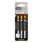 Blíster de 3 unidades de hojas de sierra de calar RATIO ProSeries para madera, anclaje tipo B&D.