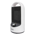 Calefactor cerámico Habitex AH-33 blanco con asa de transporte y rejilla de seguridad negra