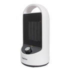 Calefactor cerámico Habitex AH-33 blanco con asa de transporte y rejilla de seguridad negra