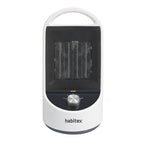 Vista frontal del calefactor cerámico Habitex AH-33 mostrando el dial de control y diseño vertical