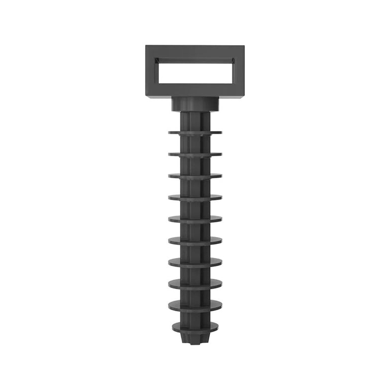 Taco de anclaje Fischer FCTP negro de nylon con ojal para bridas de 8mm