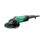 Amoladora de gran formato HiKOKI de 230mm y 2200W con empuñadura trasera cerrada para mayor control.