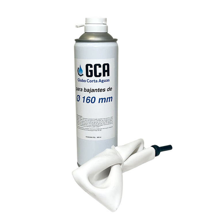 Obturador de tuberías GCA Ø 160 mm con sistema de inflado rápido