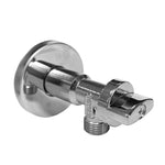 Válvula de escuadra extra serie América de Standard Hidráulica con florón de acero inoxidable.