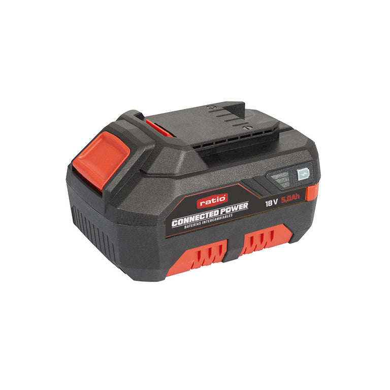 Batería de litio 18V 5.0Ah RATIO ProSeries Connected Power con indicador de carga