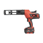Perfil completo de la pistola de silicona inalámbrica RATIO R-PS20-B con fuerza de 5kN.