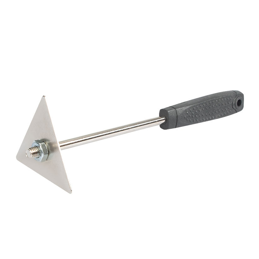 Espátula triangular con mango antideslizante incluida en el kit de la decapadora RATIO