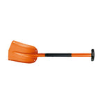 Pala para nieve telescópica LISTA de aluminio color naranja con mango en T extendido