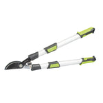 Tijera podadora telescópica Lista 7390 con brazos de aluminio y mangos ergonómicos verdes.