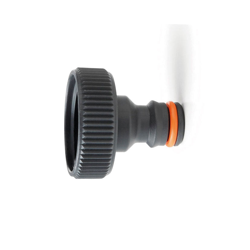Conector de grifo hembra LISTA Water Cycle con cuerpo estriado para un agarre ergonómico.