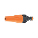 Lanza de riego ajustable LISTA Water Cycle en color naranja y gris con conector rápido estándar.