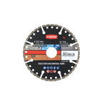 Disco de corte multimaterial RATIO 115mm segmentado turbo para madera, metal y PVC con tecnología Vacuum Brazed.