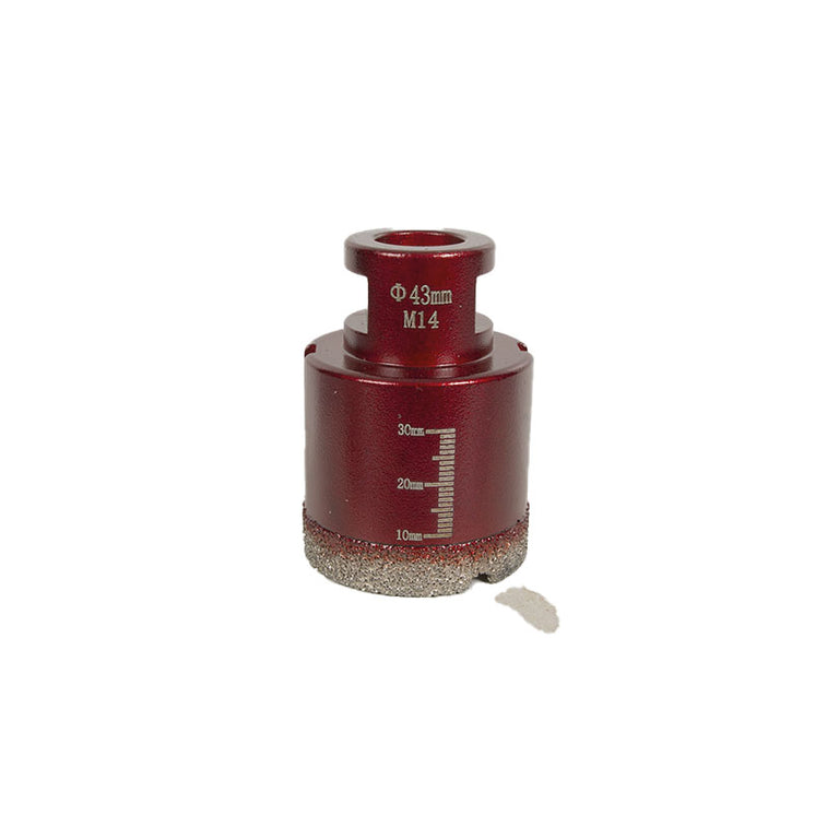 Broca corona diamante 43mm para amoladora corte en seco de materiales duros