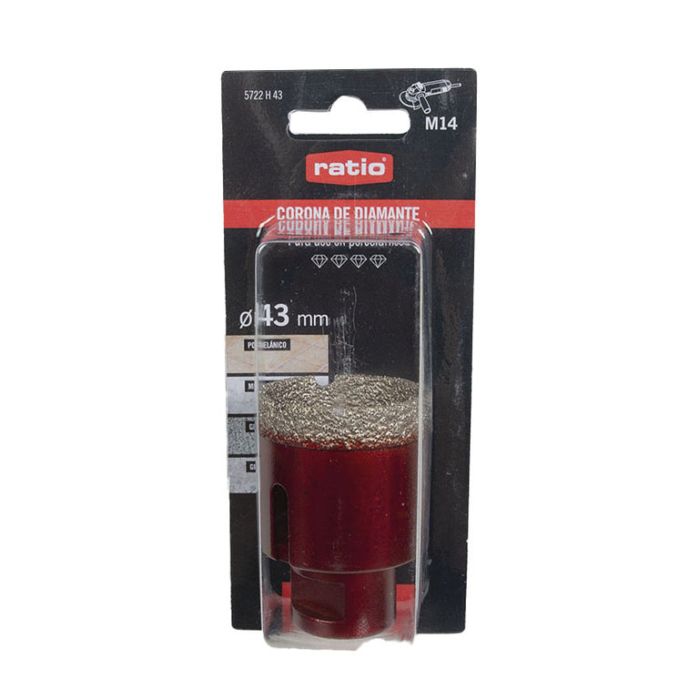 Broca Corona Diamante Amoladoras para Porcelánico Ratio Ratio — Sierras y Coronas