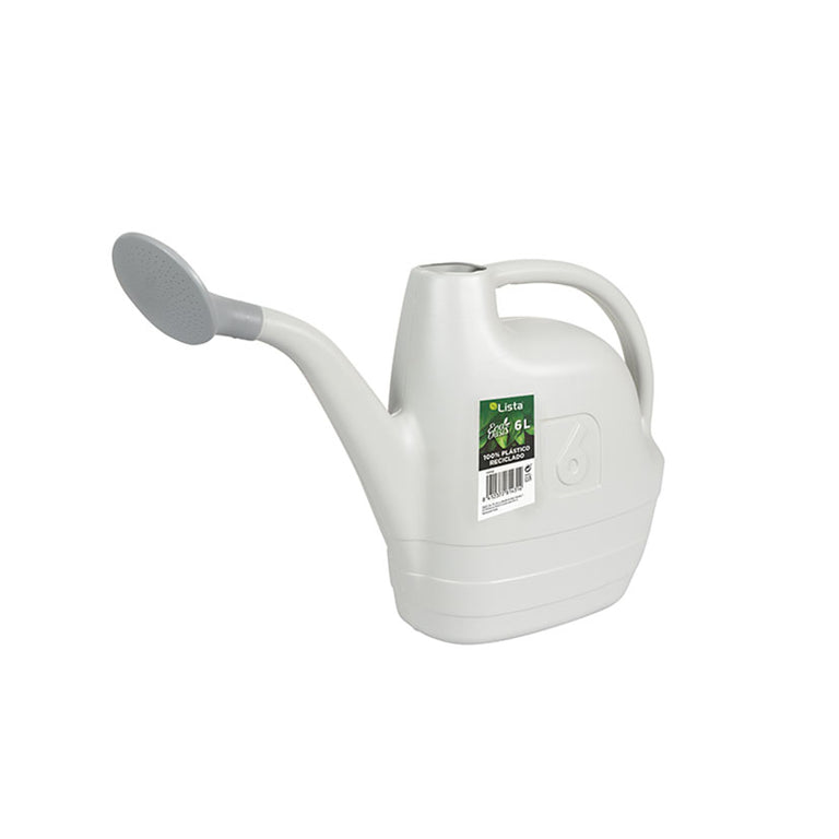 Regadera sostenible LISTA Eco Oasis 6 litros con mango ergonómico y boca de llenado ancha.