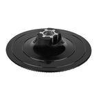 Plato lijador autoadherente Wolfcraft negro con conexión M14 vista superior