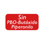 Aviso de seguridad indicando que el producto Loxiran está formulado sin PBO-Butóxido Piperonilo.