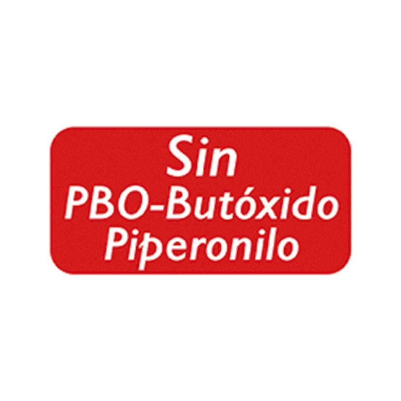 Aviso de seguridad indicando que el producto Loxiran está formulado sin PBO-Butóxido Piperonilo.