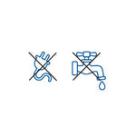 Iconos indicativos de funcionamiento sin necesidad de enchufe eléctrico ni toma de grifo fija.