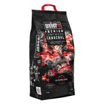 Saco de carbón vegetal Weber Premium Lumpwood Charcoal de 5 kg con asa de transporte roja