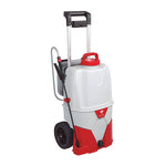 Pulverizador eléctrico Pulmic Pegasus 35 con depósito de 35L, ruedas todoterreno y lanza de fibra de vidrio.
