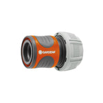 Conector rápido GARDENA estándar para manguera de jardín, diseño naranja y gris
