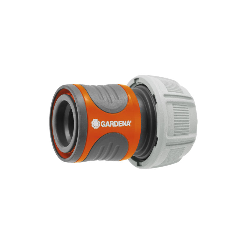 Conector rápido GARDENA estándar para manguera de jardín, diseño naranja y gris