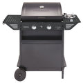 Barbacoa de gas Campingaz Xpert 200 LS Plus Rocky negra con hornillo lateral y tapa cerrada con termómetro
