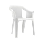 Sillón de resina blanco Resol Cool con brazos y diseño ergonómico para exterior