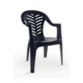 Silla de jardín Palma gris volcánico apilable con protección UV