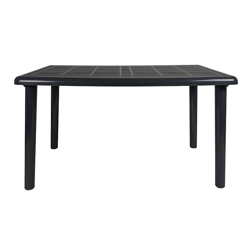 Mesa de exterior RESOL Olot gris volcánico con detalle de tablero texturizado