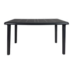 Mesa de exterior RESOL Olot gris volcánico con detalle de tablero texturizado