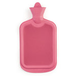 Bolsa de agua caliente rosa de 1.8 litros para alivio de dolores musculares y confort térmico.