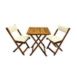 Conjunto de Balcón Classic Madera Plegable - 3 Piezas