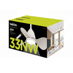 Caja de embalaje ventilador Habitex 33NW blanco con especificaciones técnicas