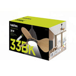 Caja de embalaje ventilador Habitex 33BK negro y madera con mando a distancia