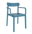 Silla con Brazos RESOL ELBA Azul Retro - Exterior e Interior
