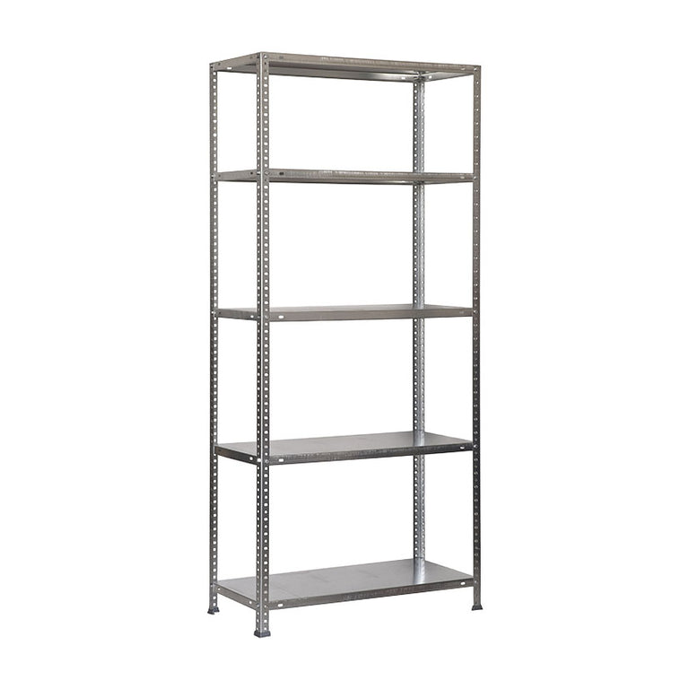 Estantería metálica galvanizada Simon Rack Comfort Plus con 5 estantes para organización de taller.