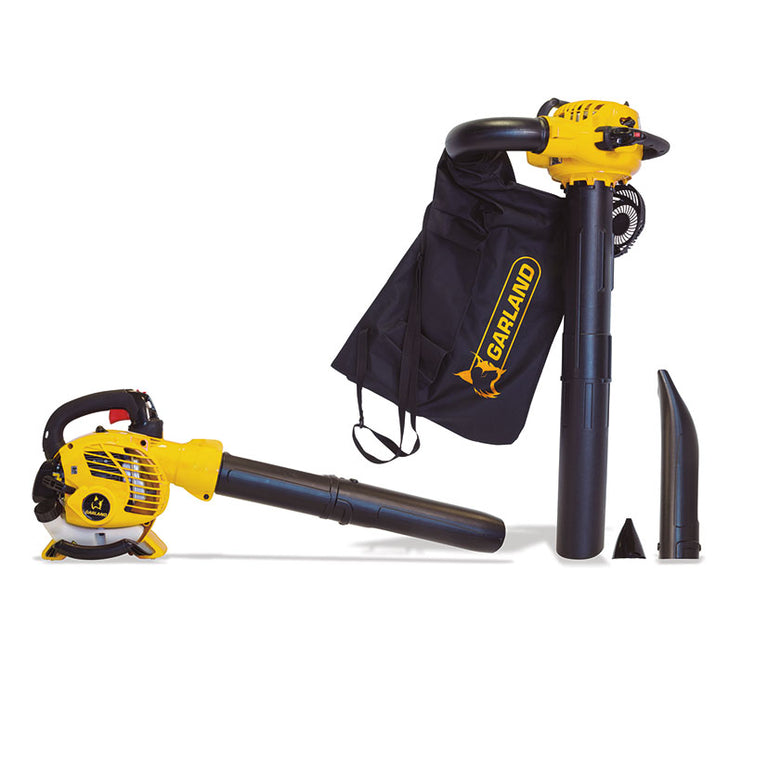 Soplador aspirador a gasolina Garland Gas 550g con kit de aspiración, tubos y saco de recogida de 45 litros