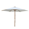 Parasol de Madera 3m Color Crudo - Protección Solar SPF 30