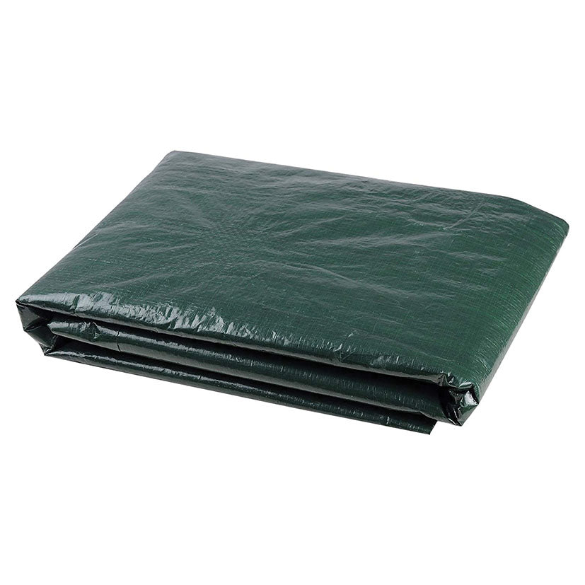 Funda para muebles de exterior plegada de color verde oscuro resistente