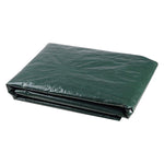 Funda de polietileno verde para muebles de jardín plegada para fácil almacenamiento
