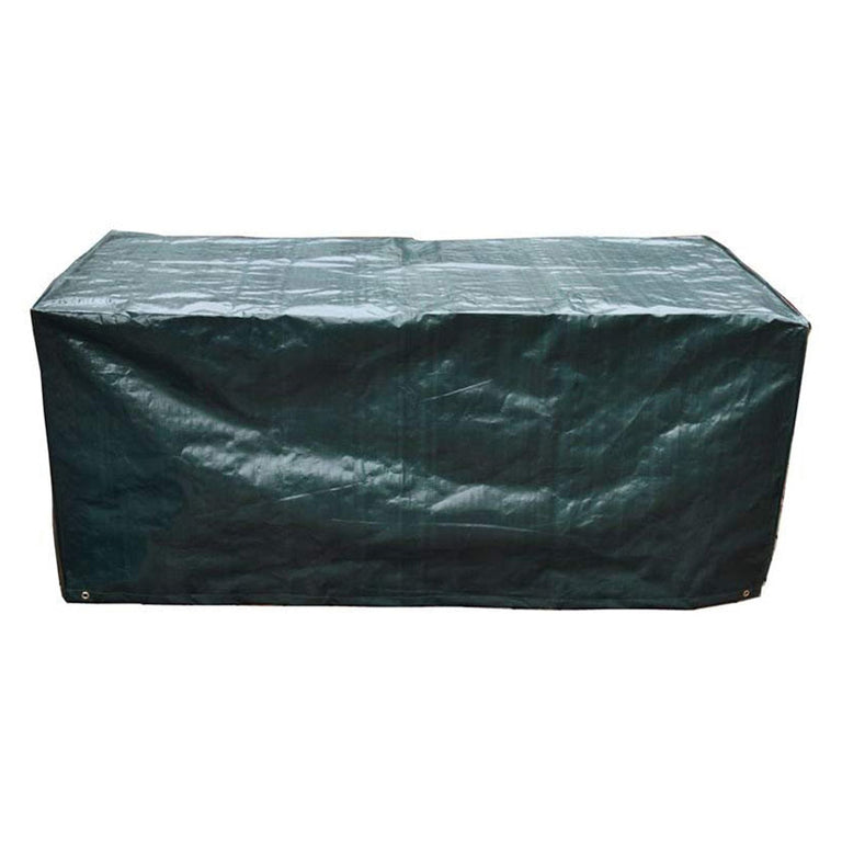 Detalle de tejido de poliéster impermeable para funda de muebles exterior