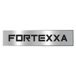 Logo Fortexxa de Einhell en acabado metálico, distintivo de la gama de herramientas de jardín de alto rendimiento.