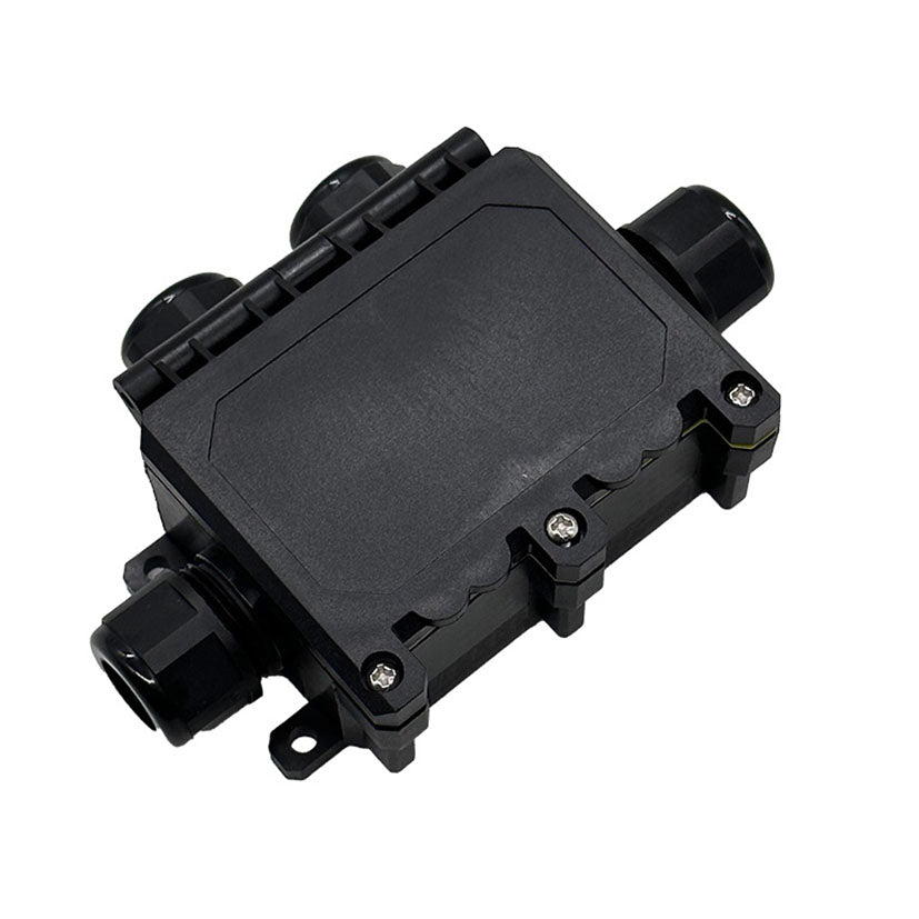 Caja estanca eléctrica de 4 vías con conectores M20 para exterior IP68