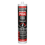 Cartucho de adhesivo Soudal Pega Todo Turbotack blanco de 290ml con tecnología de polímero SMX.