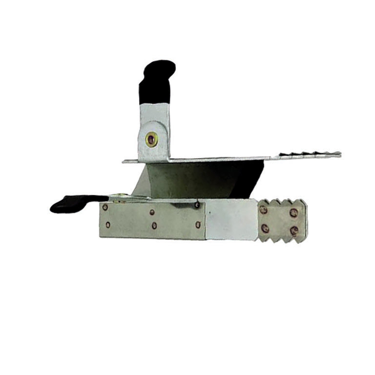 Pinza de bloqueo MACFER 35101 de acero inoxidable para persianas enrollables con sistema de cuña dentada.